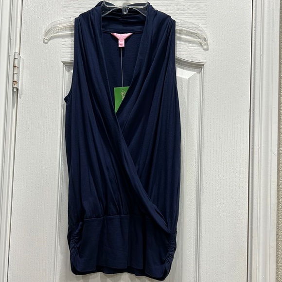 Lilly Pulitzer XXS True Navy Heron Top NWT - Picture 2 of 11